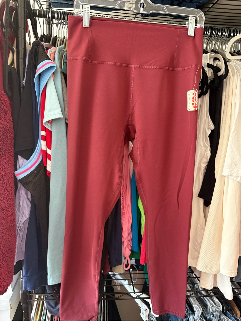 Free People Movement Burgundy Stretch Leggings